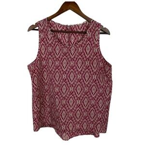 PAPERKITE pink and cream geopattern top